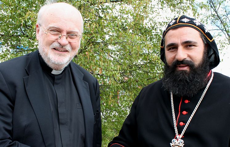 Biskop Anders Arborelius och ärkebiskop Dioscoros Benyamin Atas 