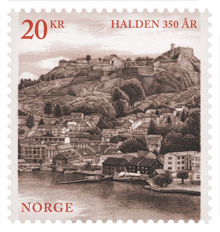 Frimerke Halden 350 år