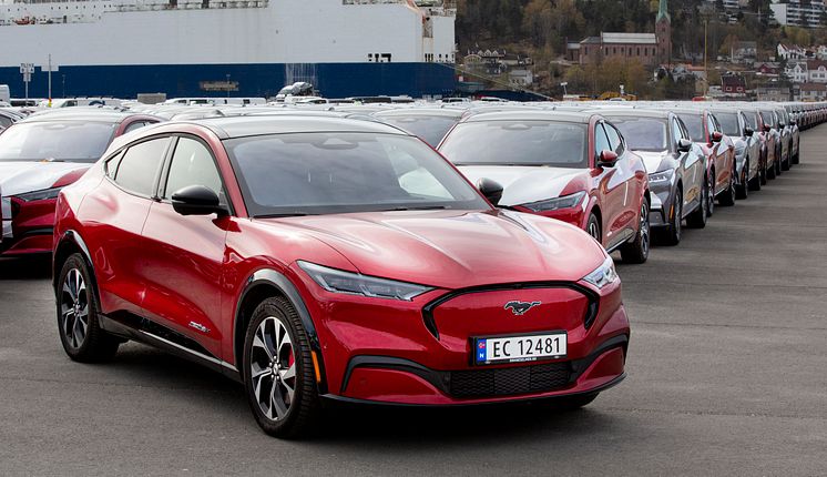 Mustang Mach E Drammen havn 2021