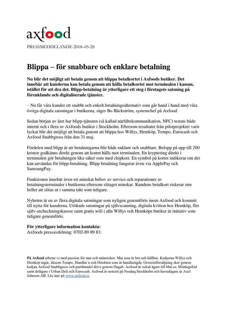 Blippa – för snabbare och enklare betalning