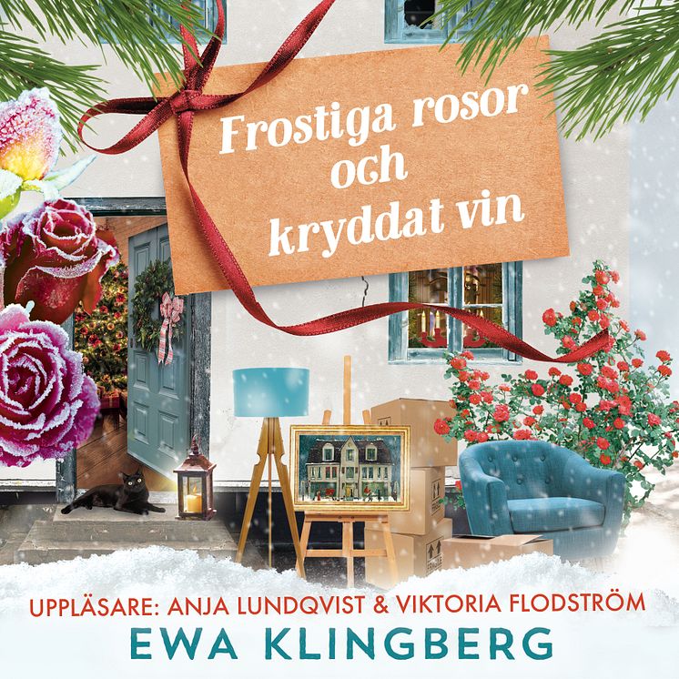 Frostiga rosor och kryddat vin omslag ljudbok