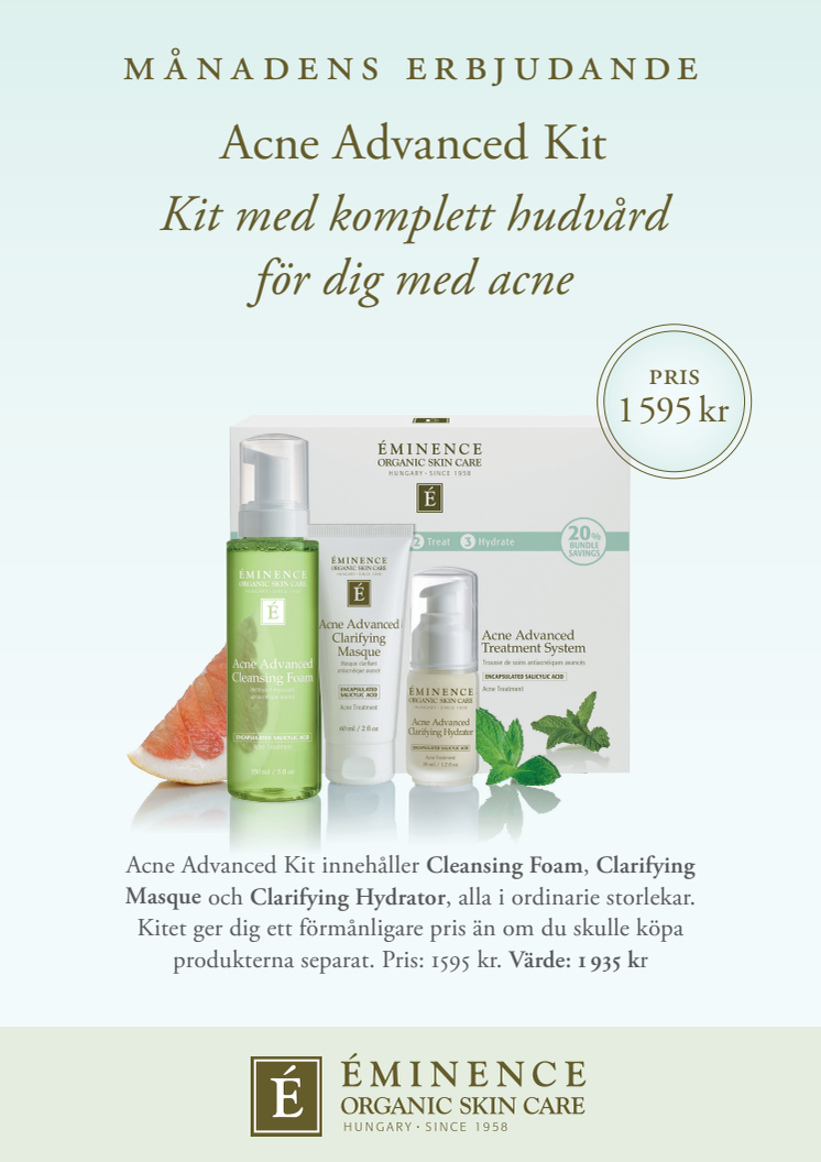 Acne Advanced Kit Kit med komplett hudvård för dig med acne