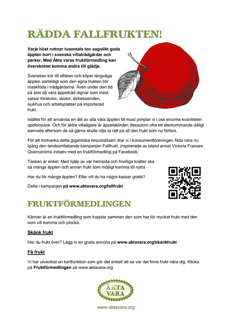 Rädda fallfrukten!