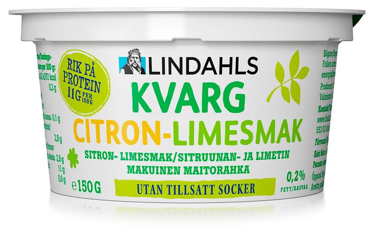 Lindahls kvarg Citron-limesmak 150 gram