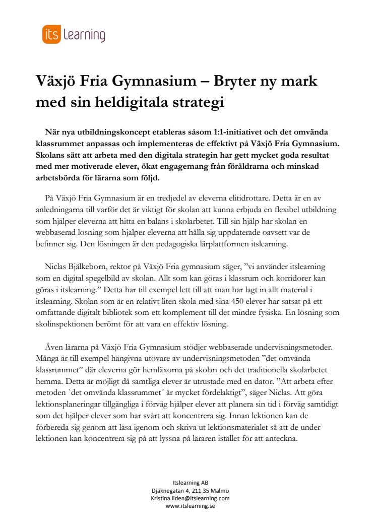 Gymnasiet som bryter ny mark med sin heldigitala strategi