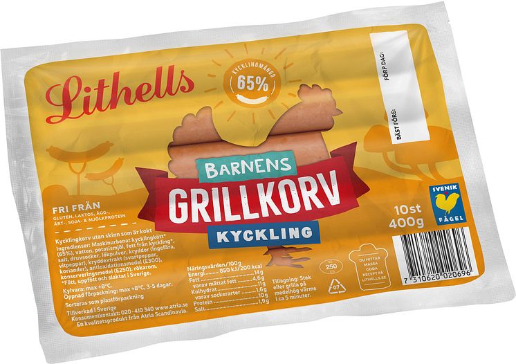 Barnens grillkorv kyckling