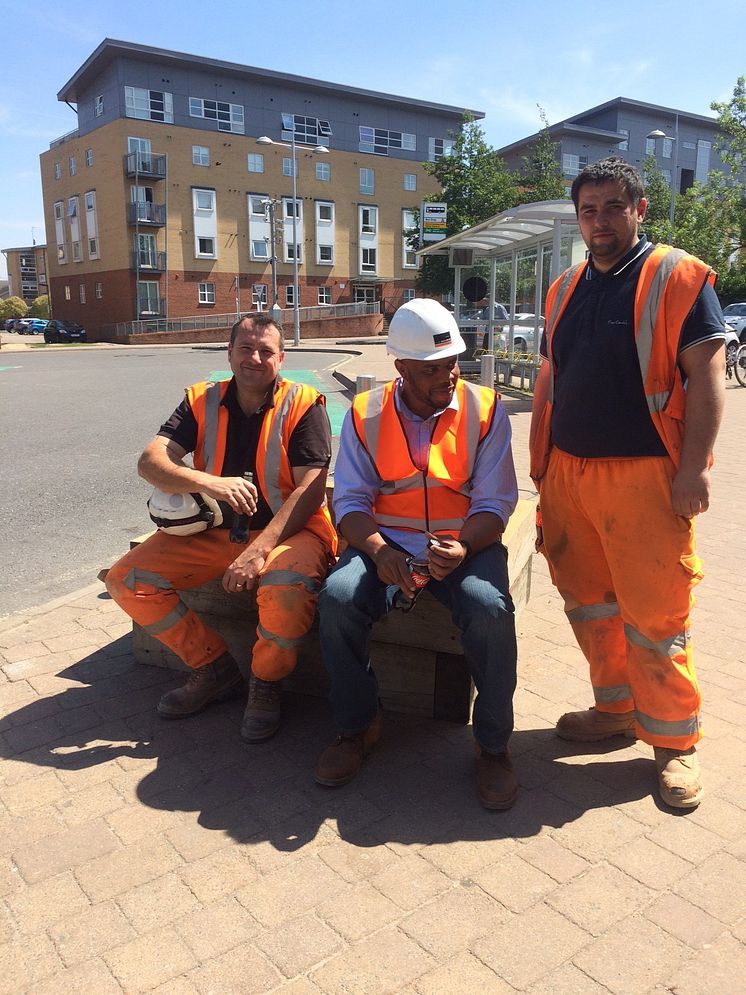 Contractors at Elstree & Borehamwood station