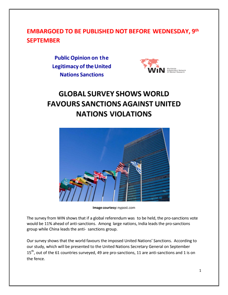 UN Global Press Release