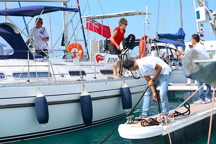 Story Image- Karpaz Gate Marina - Karpaz Gate Marina staff assist with new arrivals 