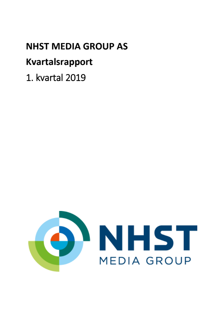 NHST Media Group - Kvartalsrapport 1. kvartal 2019