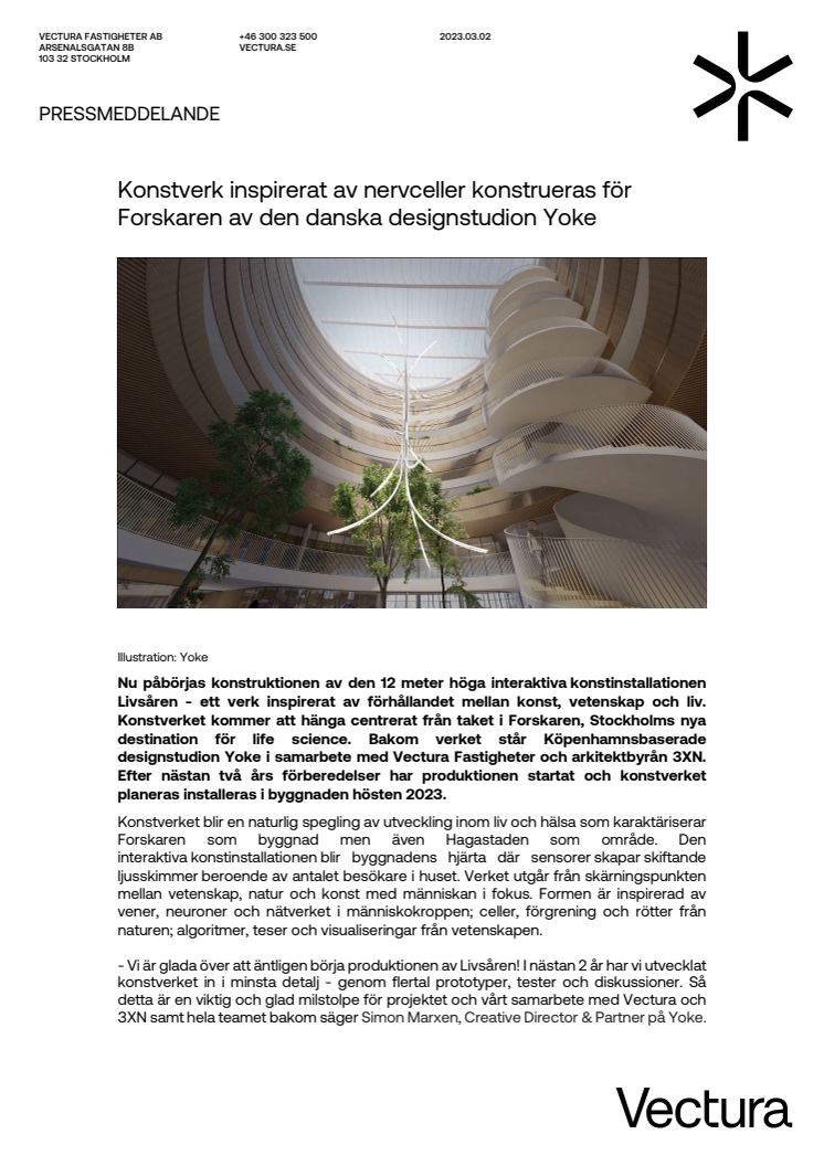 pressmeddelande_Konstverk inspirerat av nervceller konstrueras för Forskaren av den danska designstudion Yoke.pdf