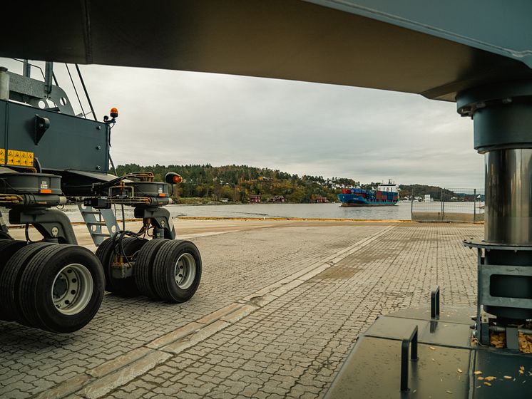 First container delivery port of Arendal 23.10.23