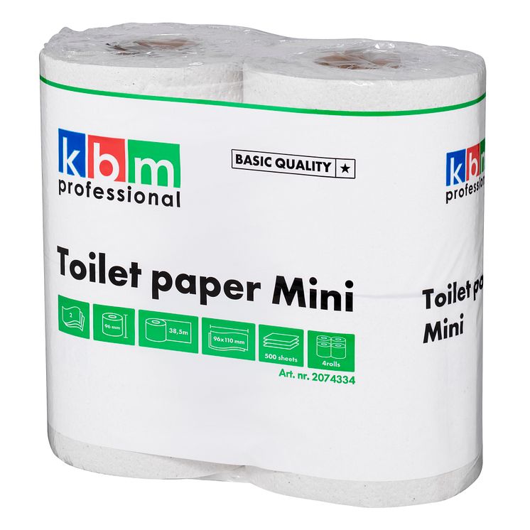 KBM Toalettpaper Mini 38,5m Kvalitet Basic