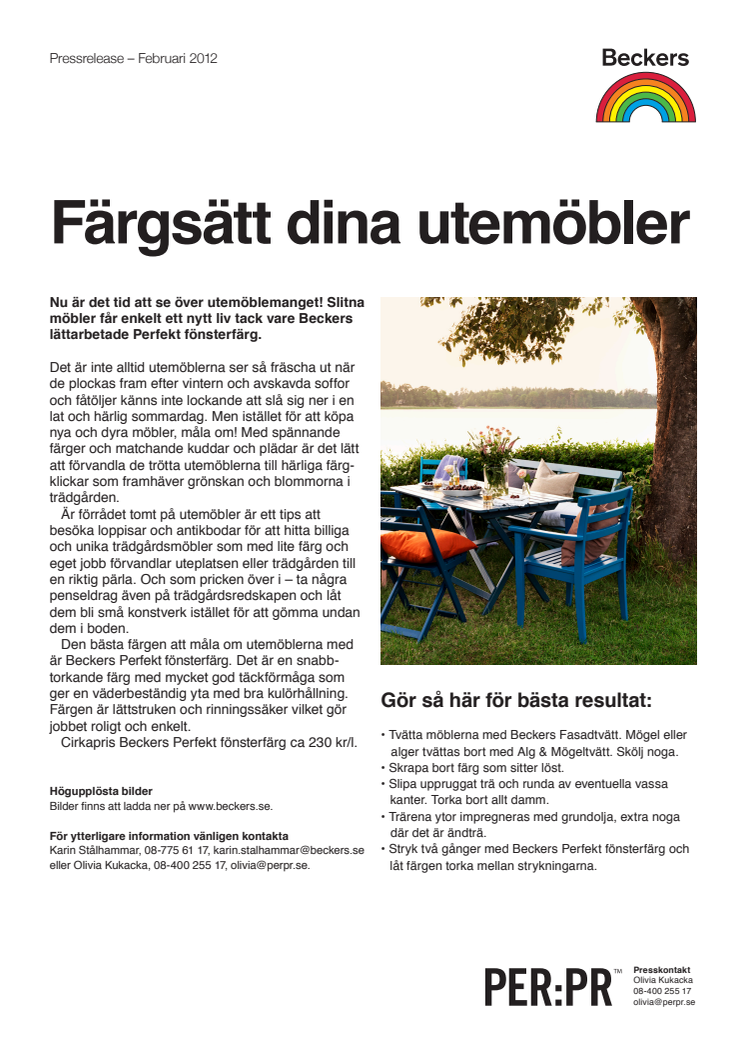 Färgsätt dina utemöbler