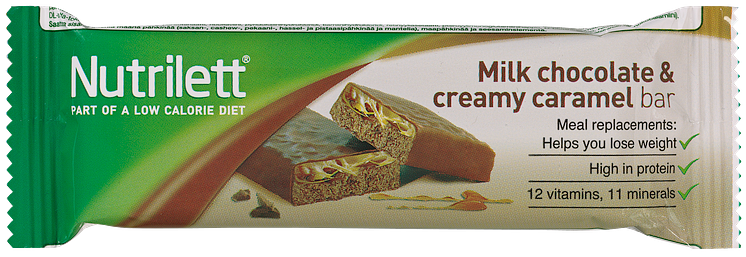 Nutrilett Milk Chocolate & Creamy Caramel -ateriankorvikepatukka
