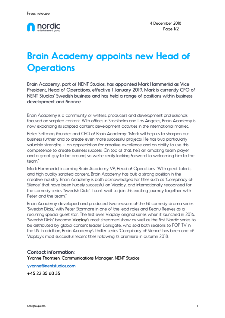 Brain Academy appoints new Head of Operations