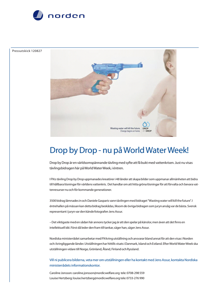 Drop by Drop – nu på World Water Week! 
