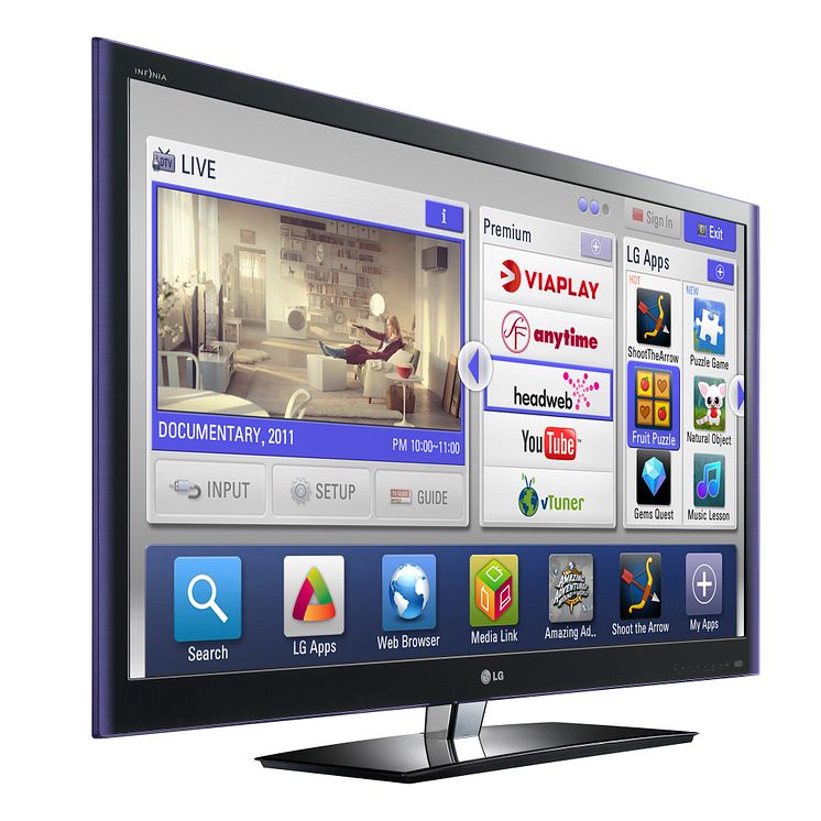 LW550W Smart TV (side)
