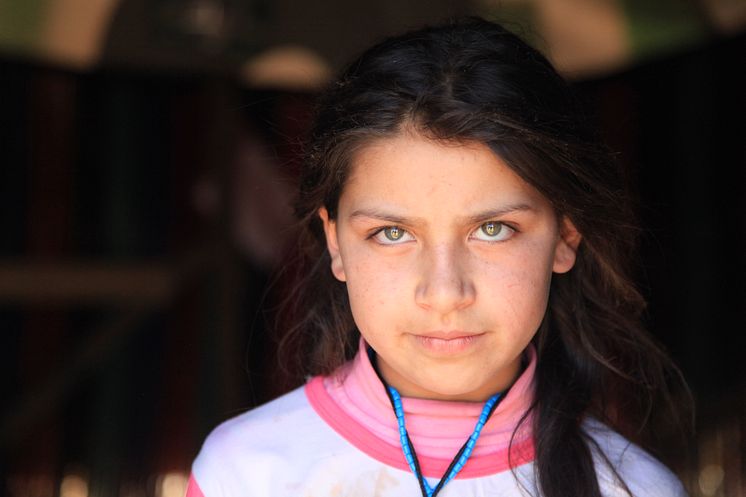 Tioåriga Diana flydde kriget i Syrien. Foto: Ralph Baydoun