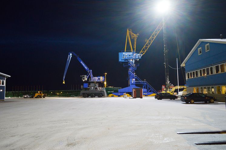 Mastbelysning Piteå Hamn