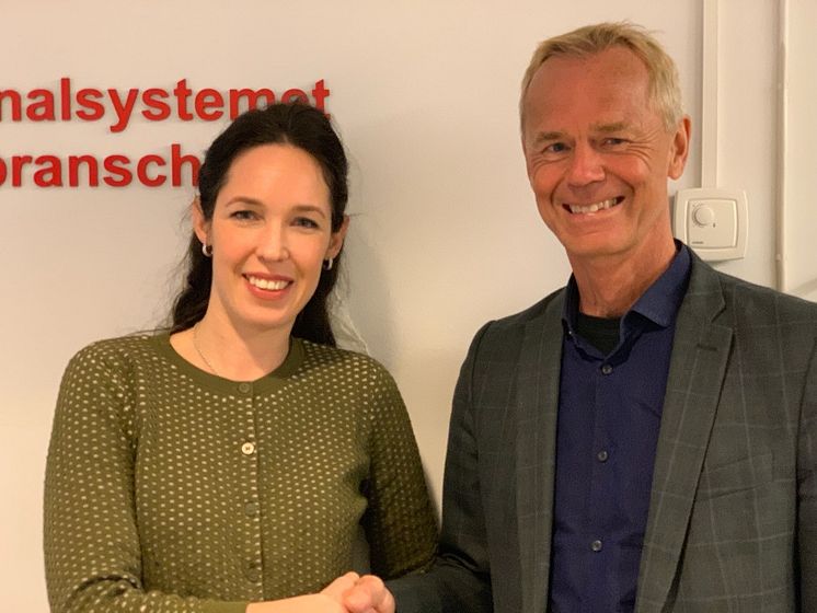 Katarina Bennich, ny CMO, tillsammans med CEO och grundare av SoftOne, Håkan Lord