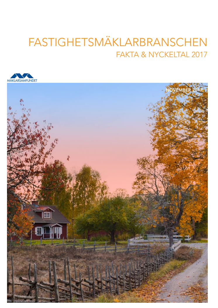 Fastighetsmäklarbranschen Fakta & nyckeltal 2017