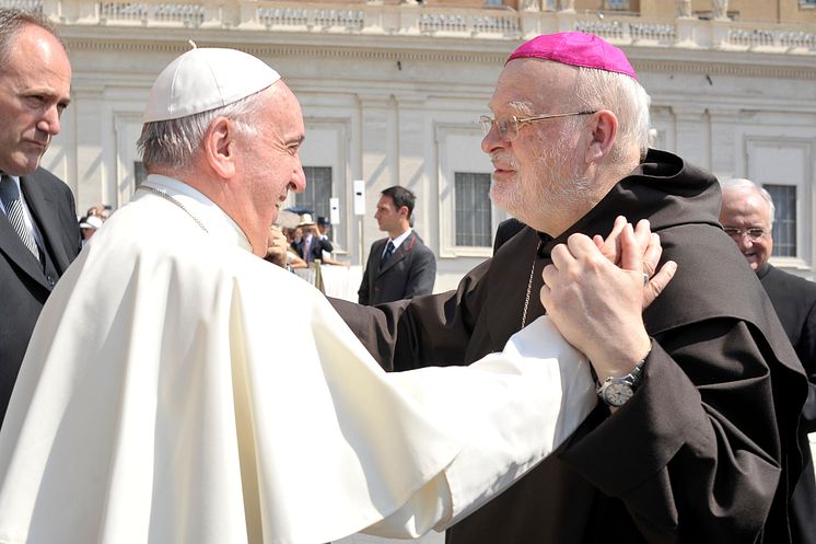 Påve Franciskus med biskop Anders Arborelius