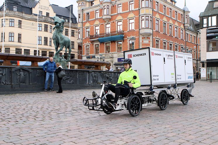 Paketleveranser med elcykel i Linköping