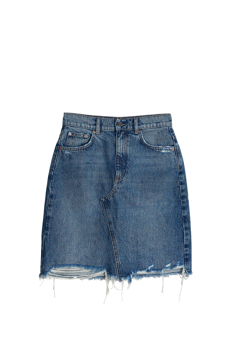 Destroy midi denim skirt