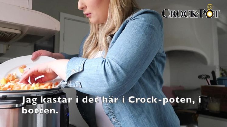 Helen Torsgården lagar barnmat i Crock-Pot