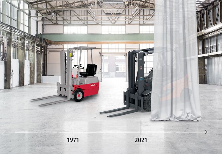 Linde Material Handlings elektriska motviktstruckar – en 50 år lång framgångsresa