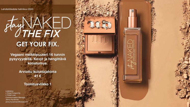 URBAN DECAY STAY NAKED THE FIX- lehdistötiedote