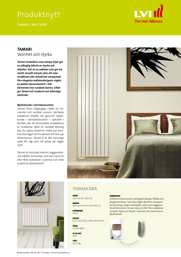 TAMARI - Skönhet och styrka > Ny radiator