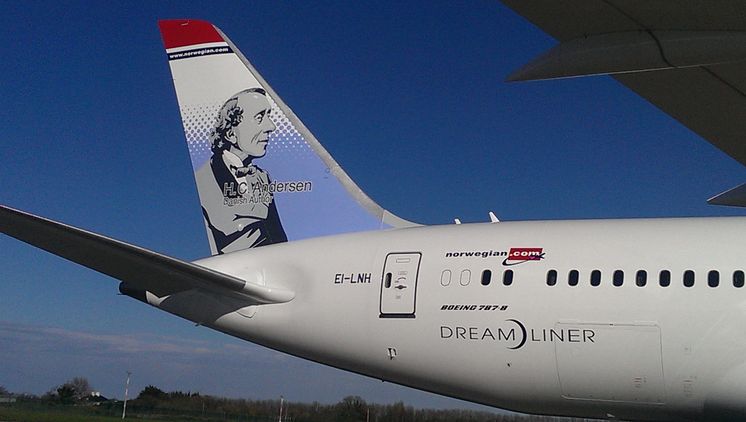 H.C. Andersen på Norwegians Dreamliner