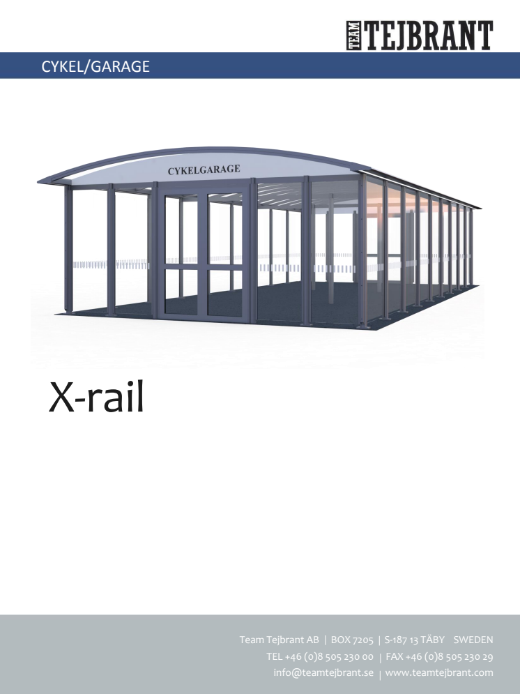 Produktblad Cykelgarage X-Rail
