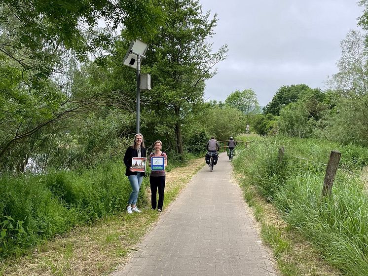 Weser-Radweg Zählstelle bei Hessisch Oldendorf