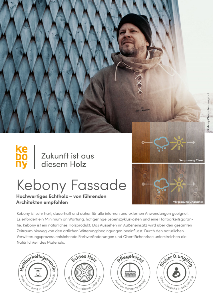 Übersicht Kebony Produkte Fassade 2020