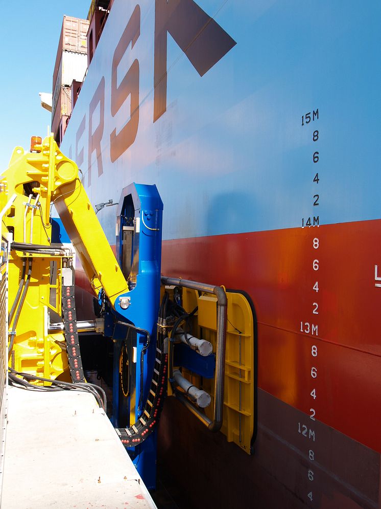 A Cavotec automated mooring unit at Port of Salalah