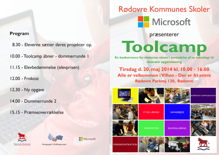 Program for Tool Camp i Viften d. 20. maj