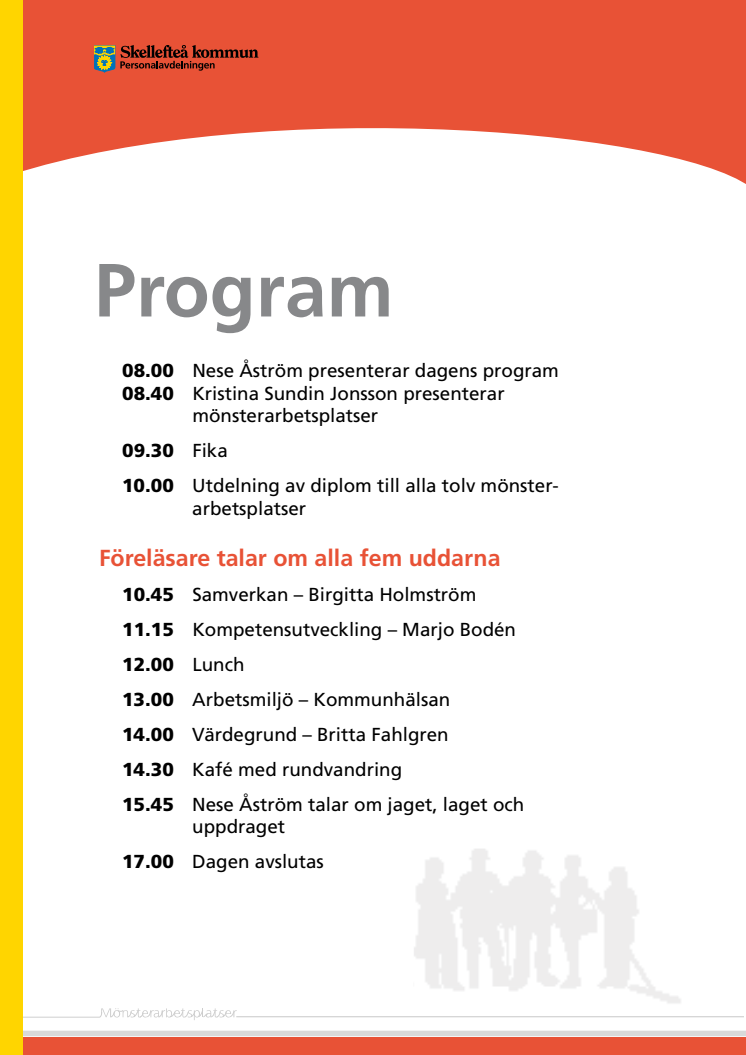 Program för 22 september