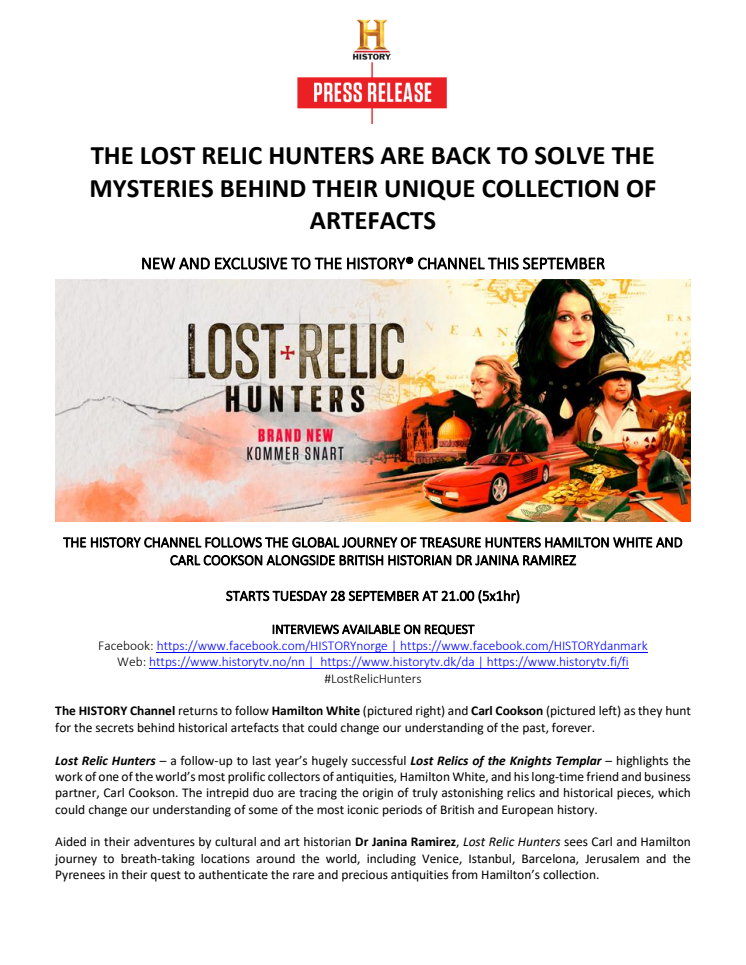 LOST RELIC HUNTERS RETURN TO THE HISTORY CHANNEL_Pan Euro_PRESSMEDDELANDE.pdf