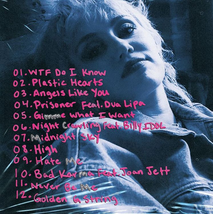 Miley Cyrus - Plastic Hearts tracklist