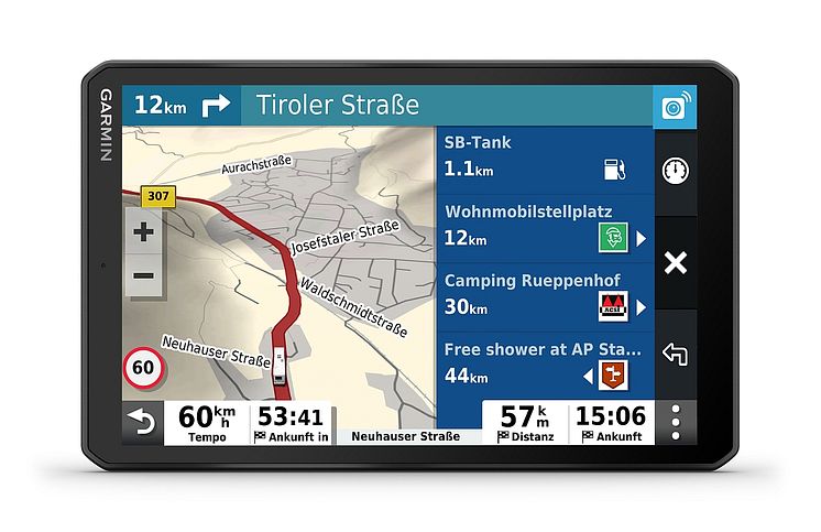 Camper 890 MT-D POIs entlang der Route 