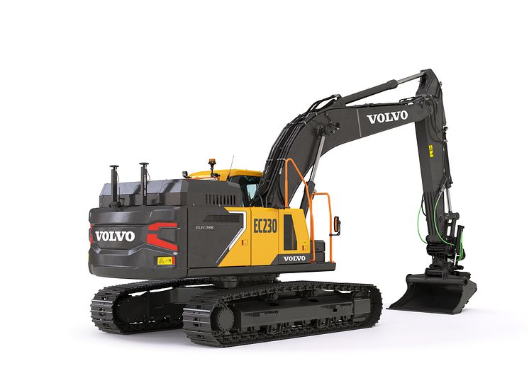 Volvo EC230 Electric - frilagd bild höger bak