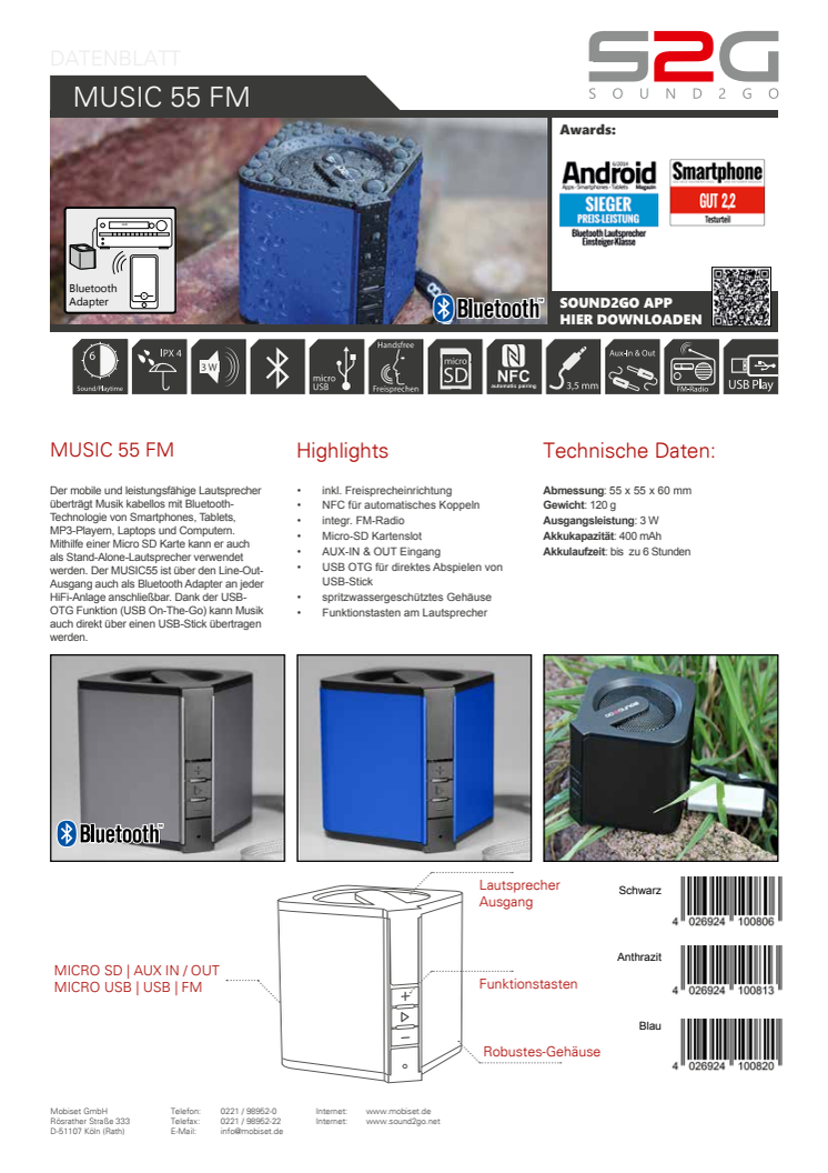 DATENBLATT MUSIC 55