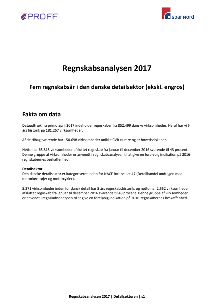 Dansk erhvervsliv - Regnskabsanalysen 2017 - detail
