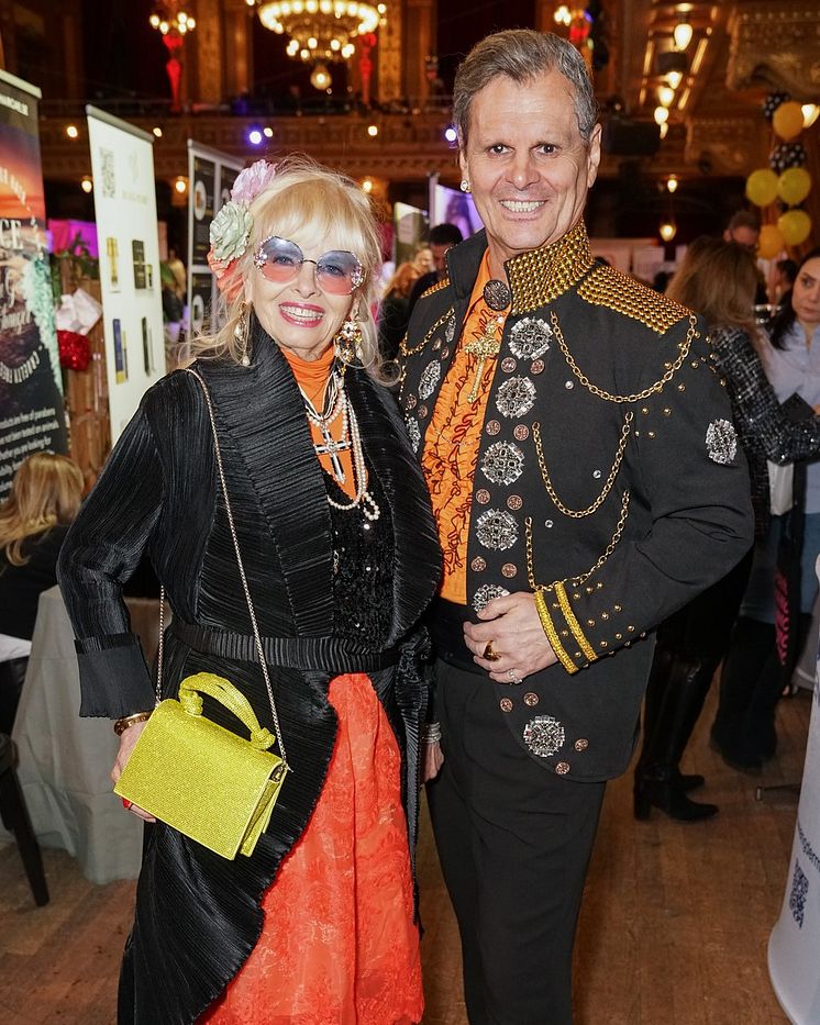 Designer Margaretha Sjödin with Per Lindbergh at Stockholm Beauty Week