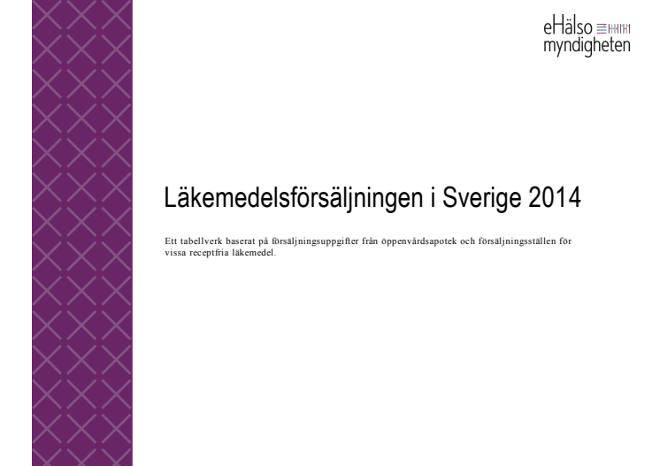 Läkemedelsförsäljning i Sverige 2014 - en fördjupningsrapport