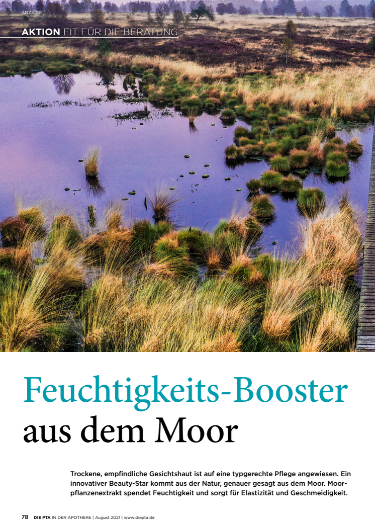 Feuchtigkeits-Booster aus dem Moor