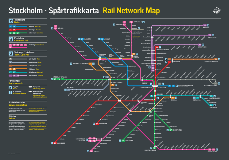 SL:s spårtrafikkarta